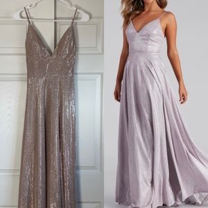 Light pink/purple/mauve glittery gown